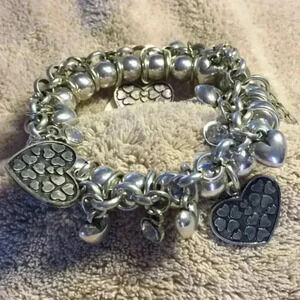 NEW** Heart Charm and Beaded Bracelet